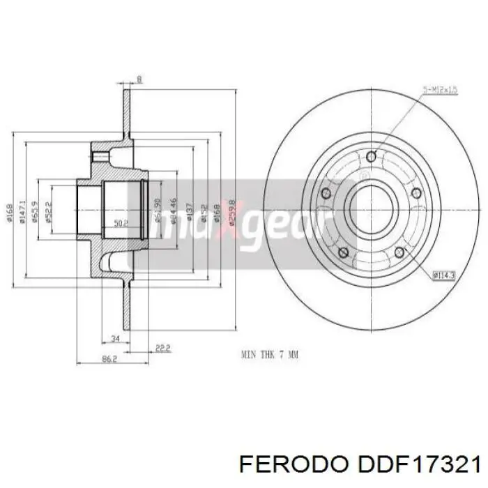 Задні дискові гальма Ferodo DDF17321 ціна, від 105.27 USD