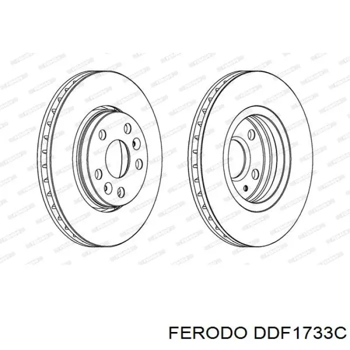 DDF1733C Ferodo диск гальмівний передній