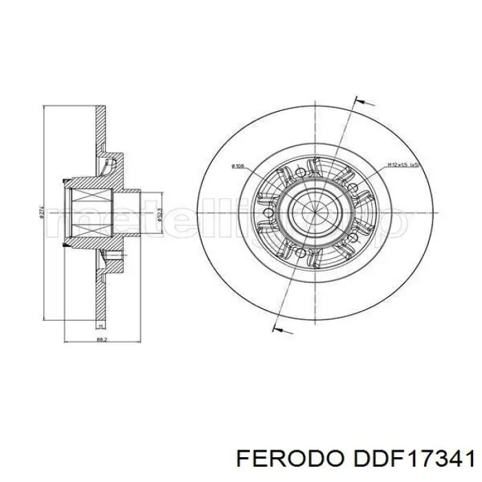 Диск гальмівний задній Ferodo DDF17341