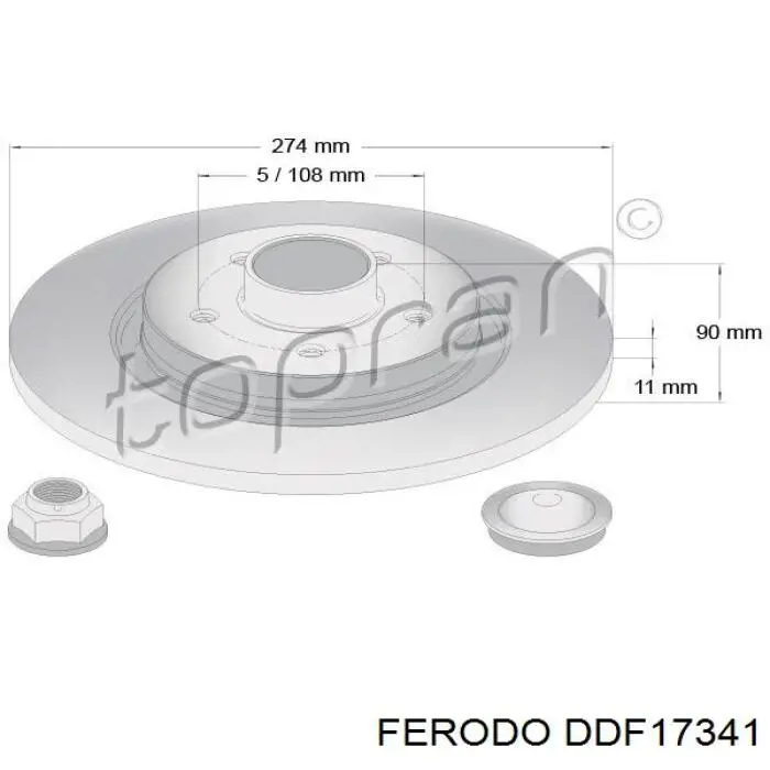 Задні дискові гальма Ferodo DDF17341 ціна, від 85.05 USD