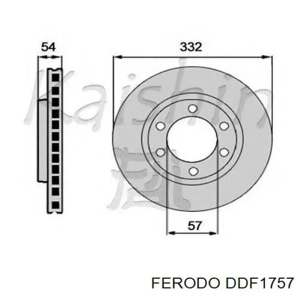 Гальмівні диски передні DDF1757 Ferodo