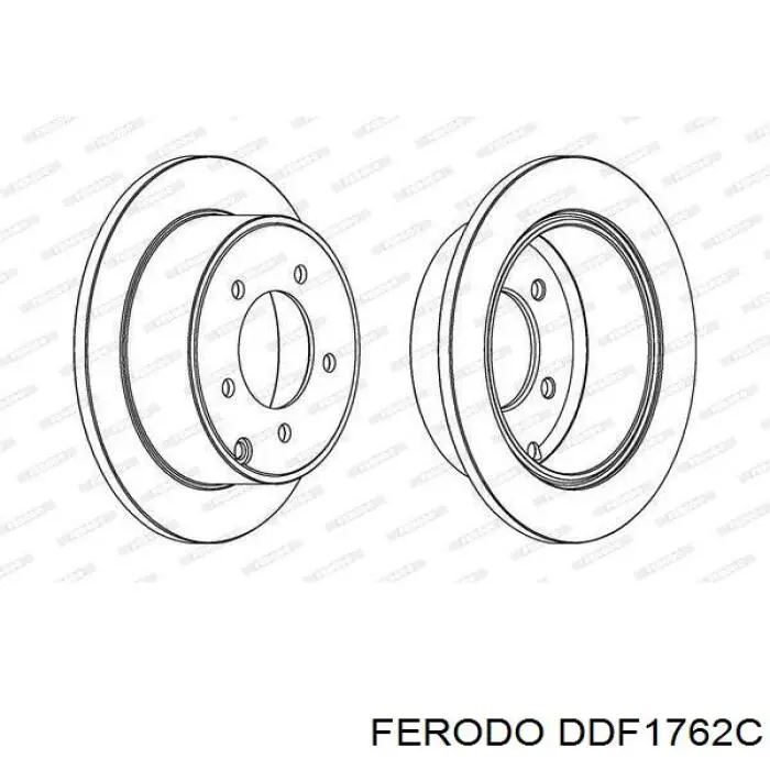 DDF1762C Ferodo диск гальмівний задній