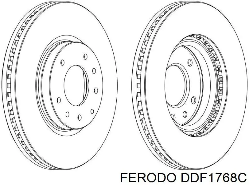 DDF1768C Ferodo диск гальмівний передній