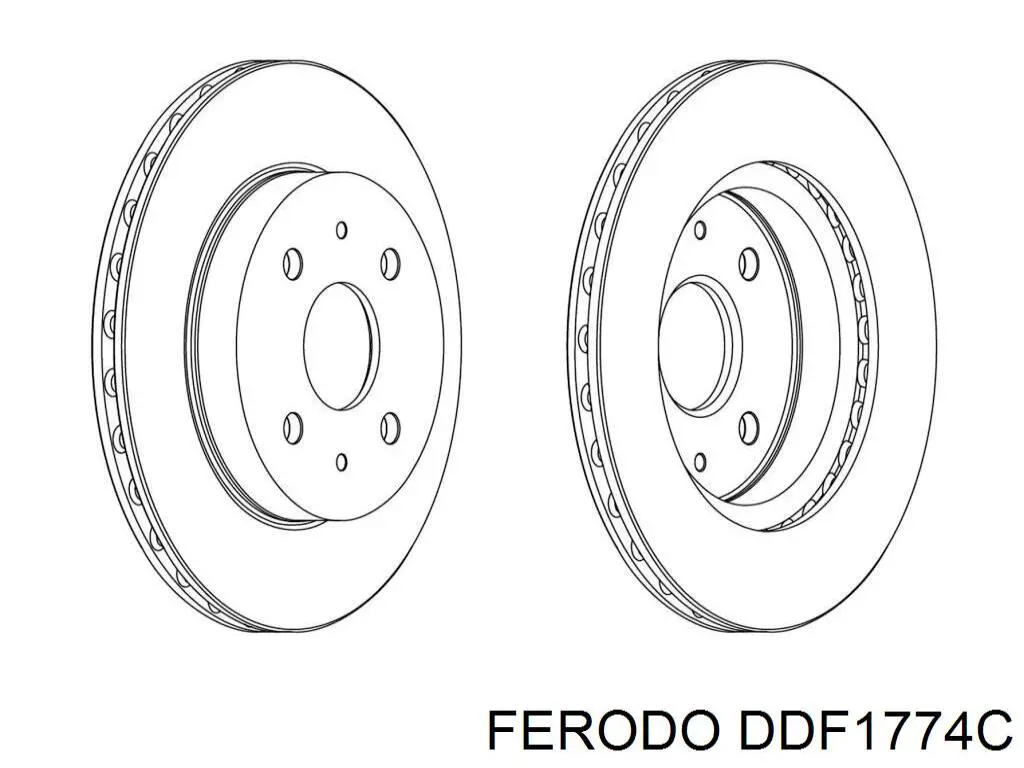 Купити DDF1774C Ferodo Ротор гальмівний