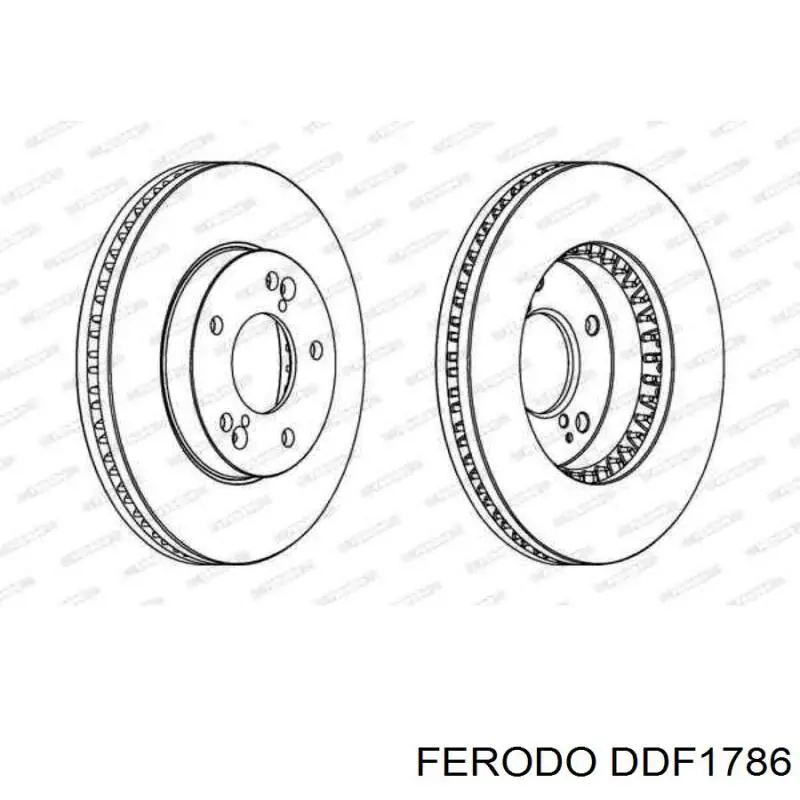 Диск гальмівний передній DDF1786 Ferodo