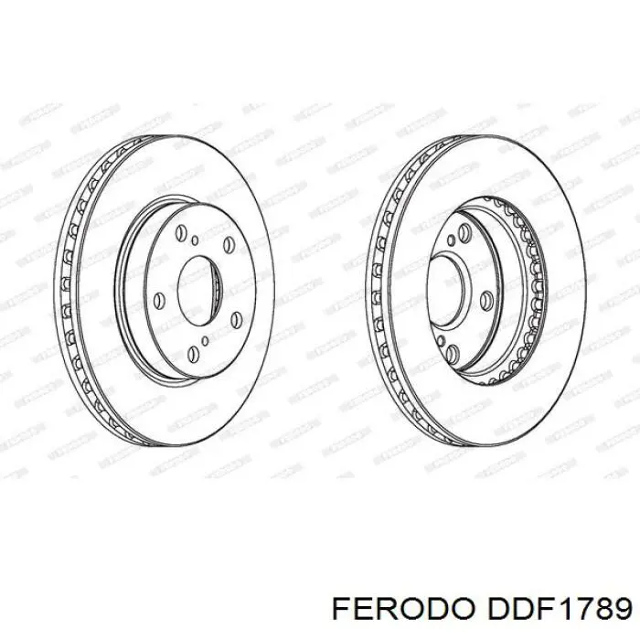 DDF1789 Ferodo диск гальмівний передній