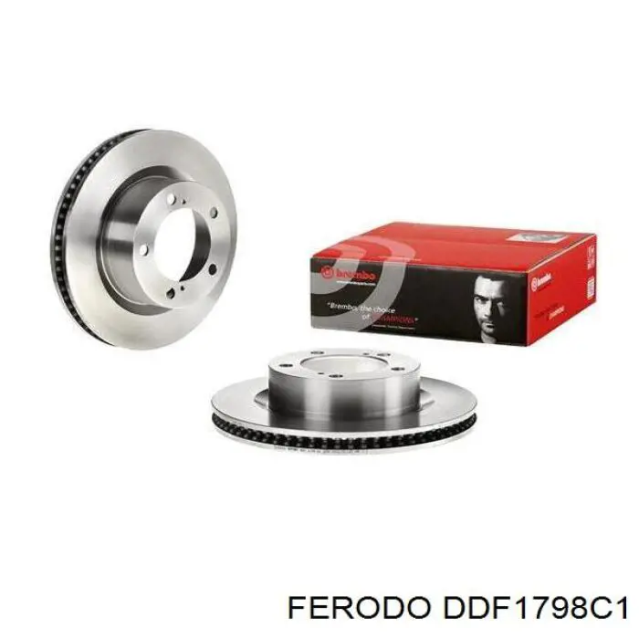 Диск переднього гальма Ferodo DDF1798C1 ціна, від 74.11 USD