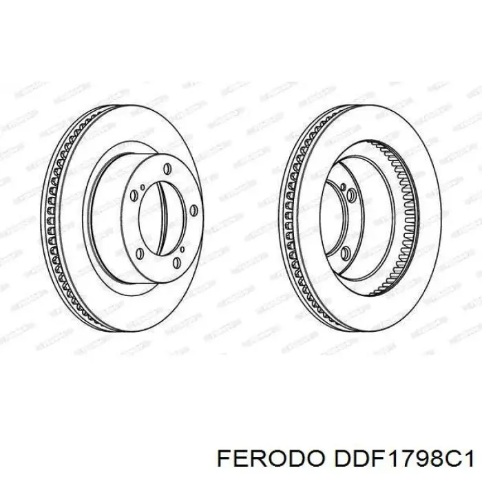 Купити DDF1798C1 Ferodo Ротор гальмівний