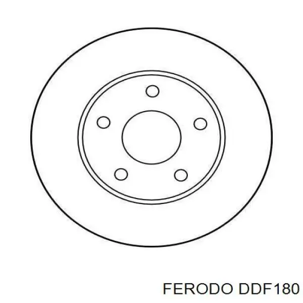 DDF180 Ferodo диск гальмівний передній