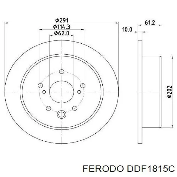 DDF1815C Ferodo Дискові гальма