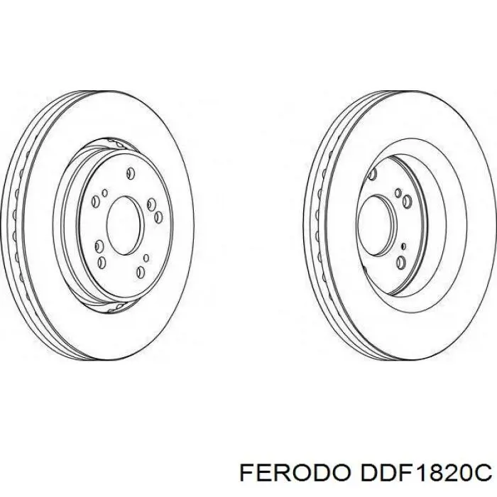 Купити DDF1820C Ferodo Ротор гальмівний
