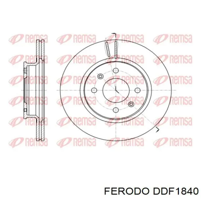 Диск гальмівний передній Ferodo DDF1840