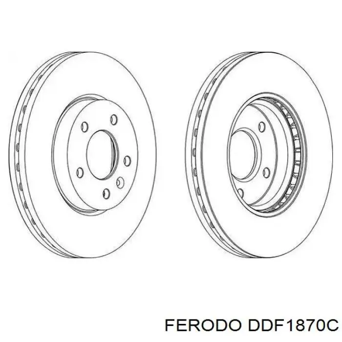 Диск гальмівний передній DDF1870C Ferodo