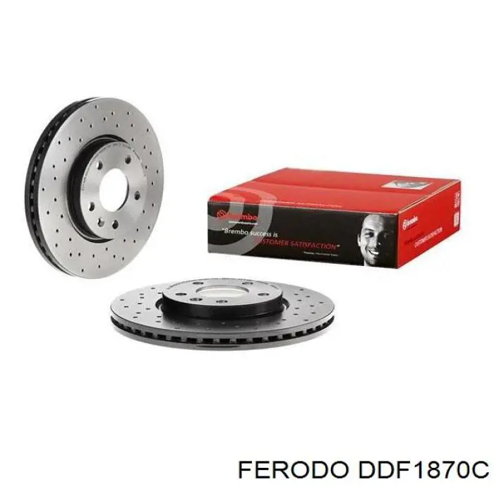 Диск переднього гальма Ferodo DDF1870C ціна, від 61.20 USD