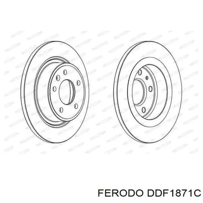 Задні дискові гальма Ferodo DDF1871C ціна, від 51.11 USD