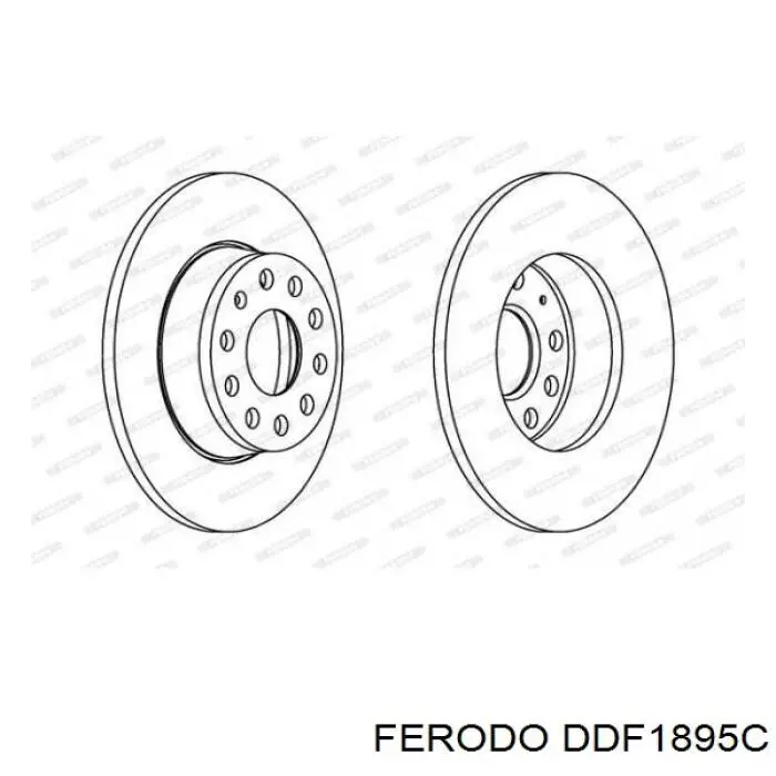 DDF1895C Ferodo диск гальмівний задній
