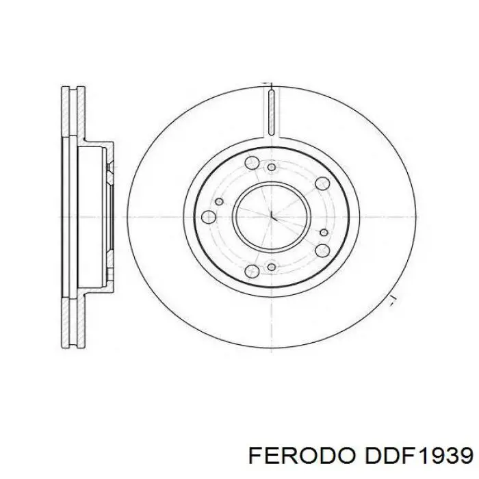 Купити DDF1939 Ferodo Ротор гальмівний