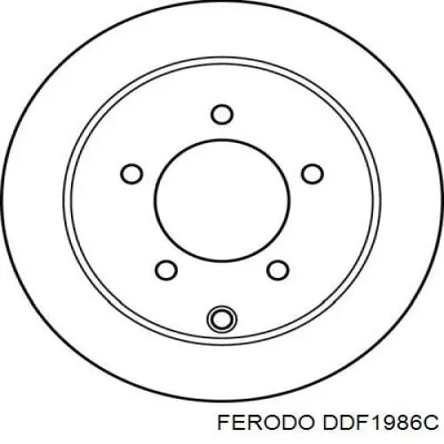 DDF1986C Ferodo диск гальмівний задній