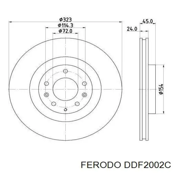DDF2002C Ferodo диск гальмівний передній
