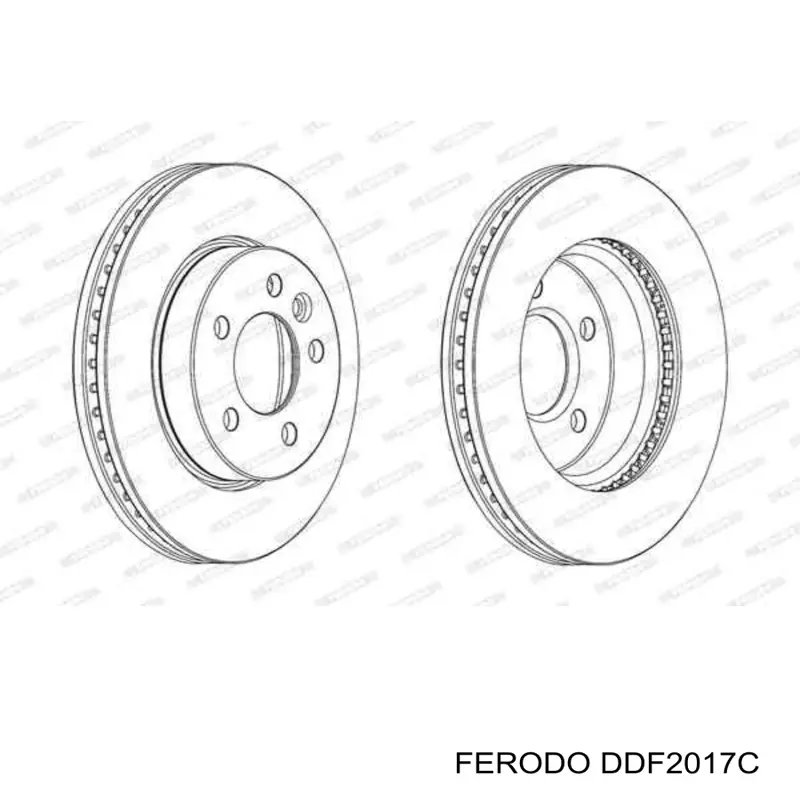 Диск гальмівний передній Ferodo DDF2017C