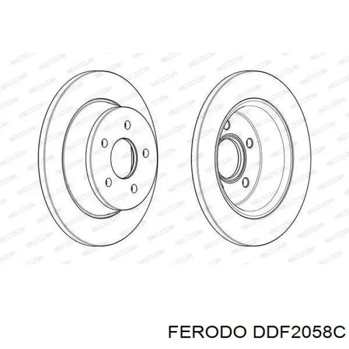 Гальмівні диски DDF2058C Ferodo
