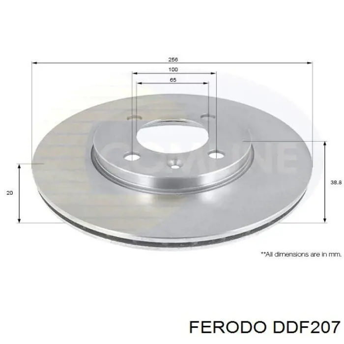 Диск гальмівний передній Ferodo DDF207