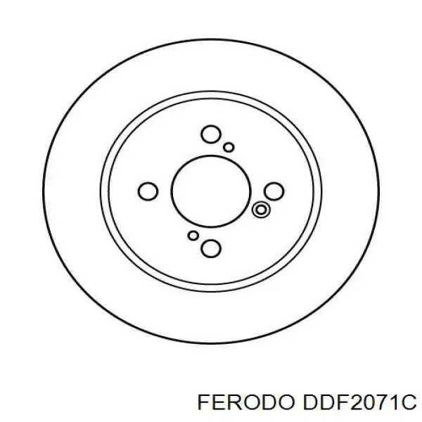 Купити DDF2071C Ferodo Диск заднього гальма
