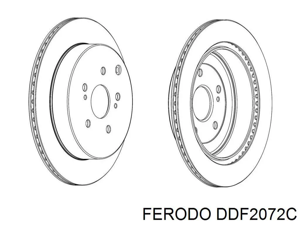 Купити DDF2072C Ferodo Диск заднього гальма