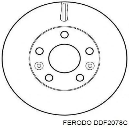 Гальмівні диски передні DDF2078C Ferodo