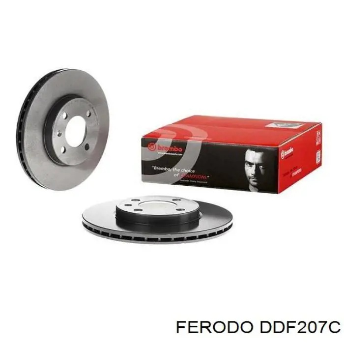 Диск гальмівний передній Ferodo DDF207C