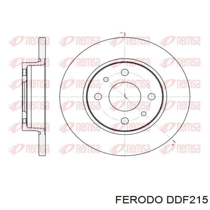 DDF215 Ferodo диск гальмівний передній