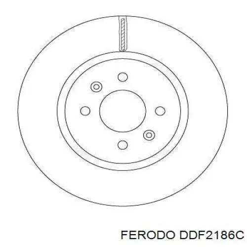 Диск переднього гальма Ferodo DDF2186C ціна, від 48.95 USD