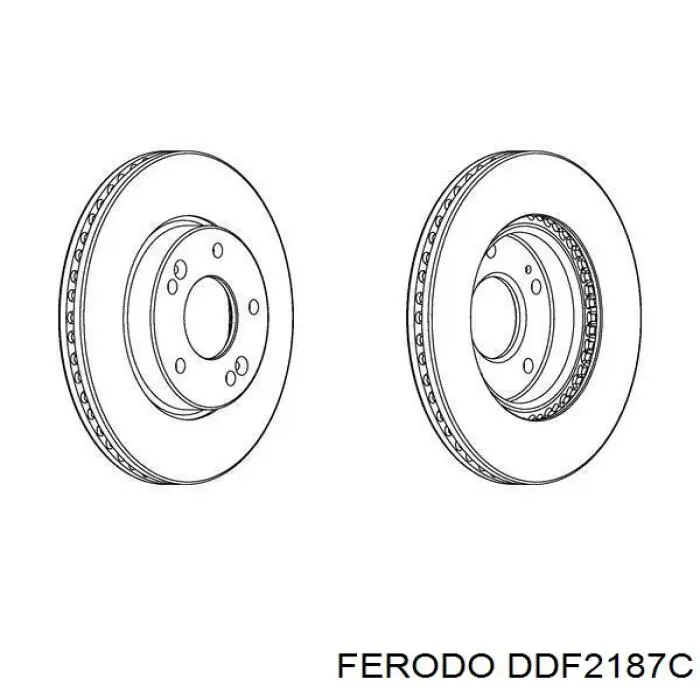 DDF2187C Ferodo диск гальмівний передній