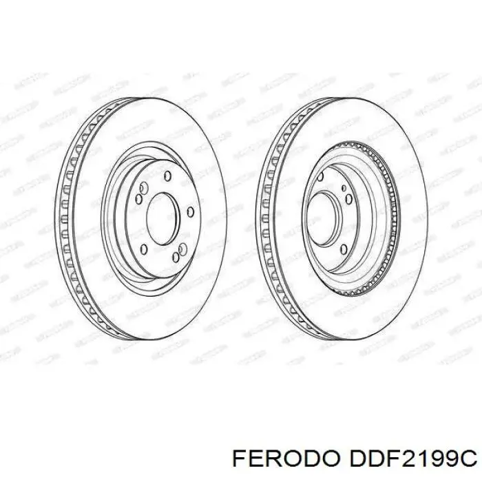 Гальмівні диски передні DDF2199C Ferodo