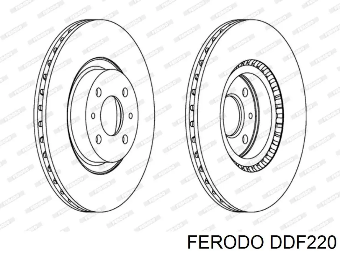 DDF220 Ferodo диск гальмівний передній