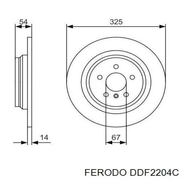 Гальмівні диски DDF2204C Ferodo