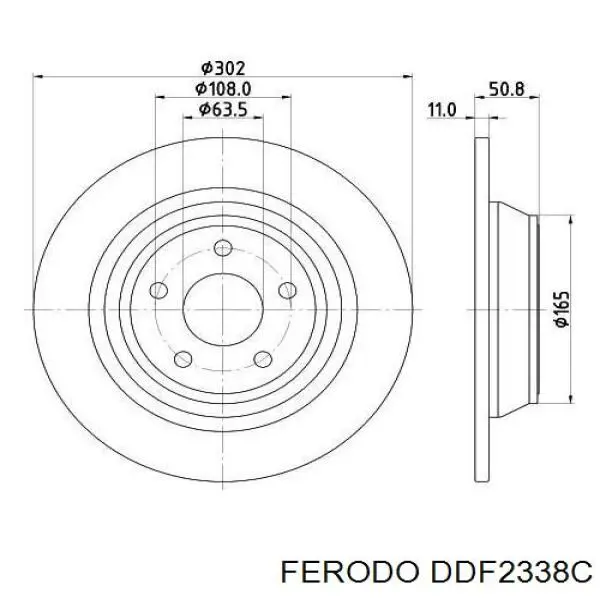 Гальмівні диски DDF2338C Ferodo
