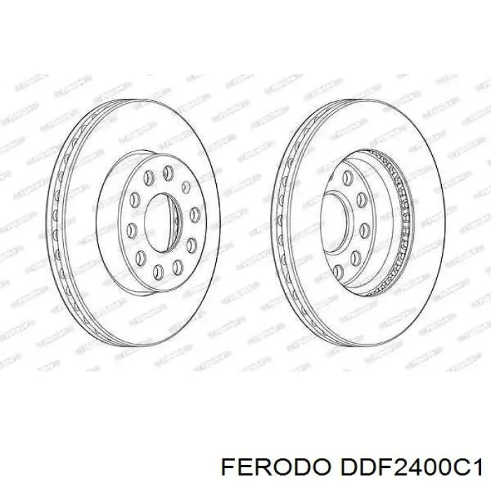 DDF2400C1 Ferodo Гальмо дискове переднє