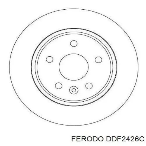 Диск гальмівний задній DDF2426C Ferodo