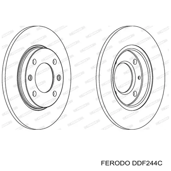 Диск гальмівний задній DDF244C Ferodo