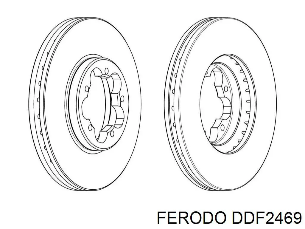 Диск переднього гальма Ferodo DDF2469 ціна, від 67.83 USD