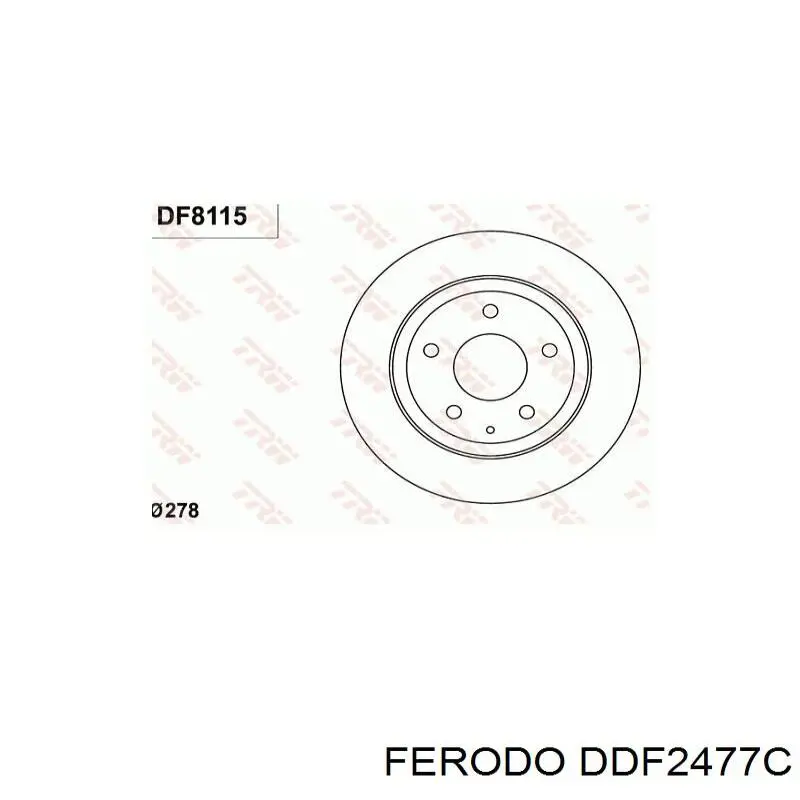 Задні дискові гальма Ferodo DDF2477C ціна, від 43.32 USD