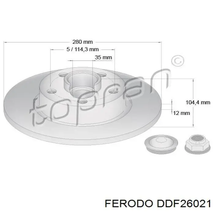Задні дискові гальма Ferodo DDF26021 ціна, від 97.20 USD