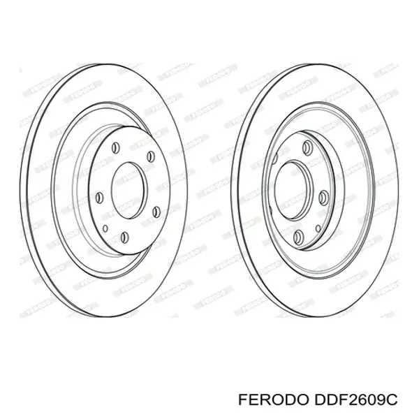 Гальмівні диски DDF2609C Ferodo