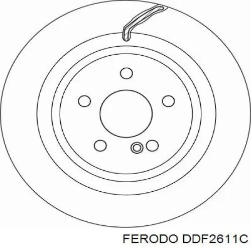 Диск гальмівний передній DDF2611C Ferodo