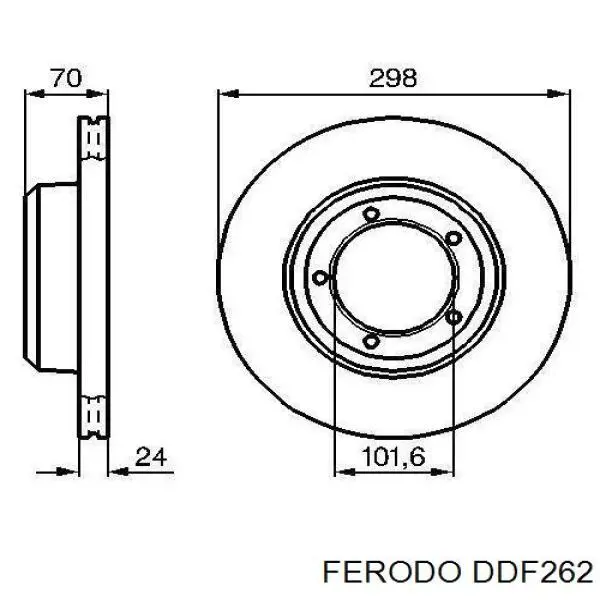 Гальмівні диски передні DDF262 Ferodo