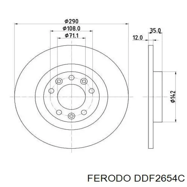 Гальмівні диски DDF2654C Ferodo