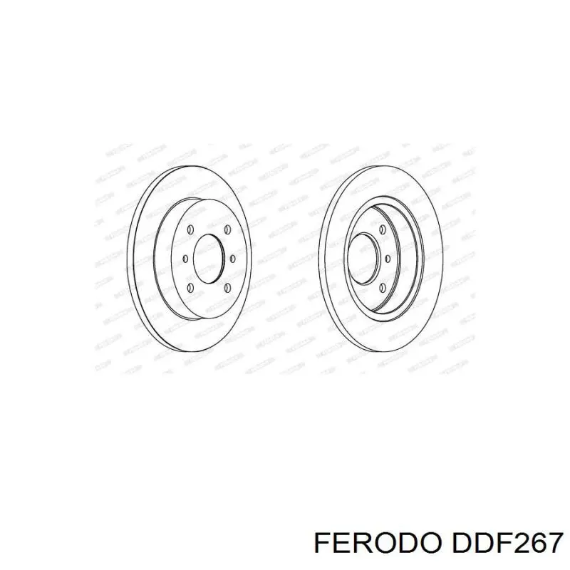 Купити DDF267 Ferodo Диск заднього гальма
