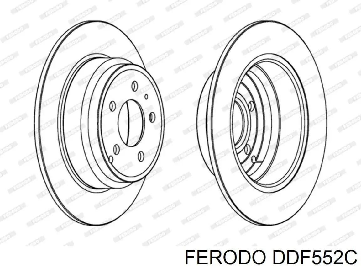 Диск гальмівний задній DDF552C Ferodo