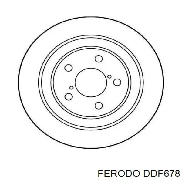 Купити DDF678 Ferodo Диск заднього гальма